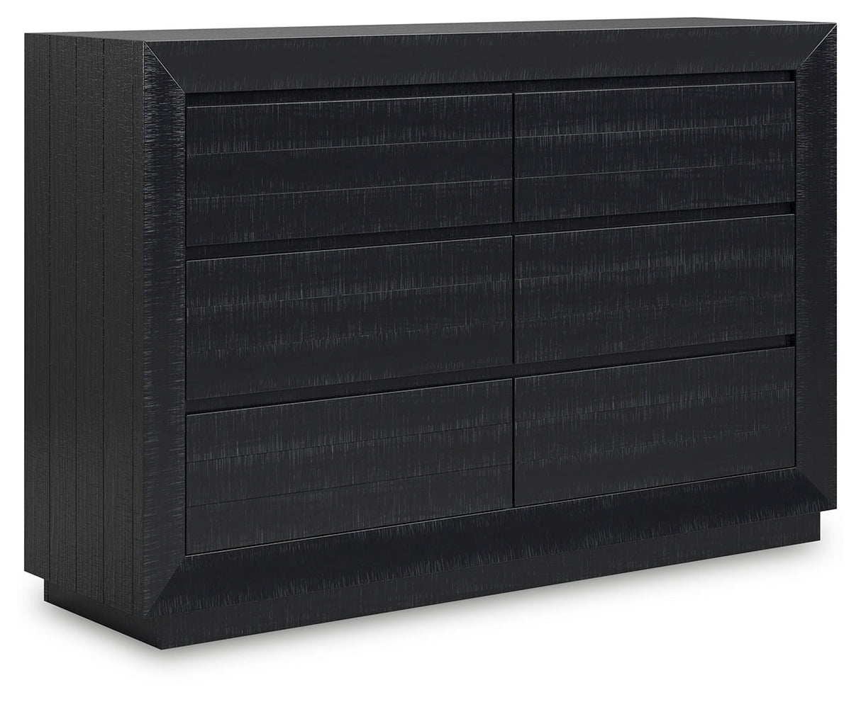 Londer Black Dresser by Ashley at Eve Furniture