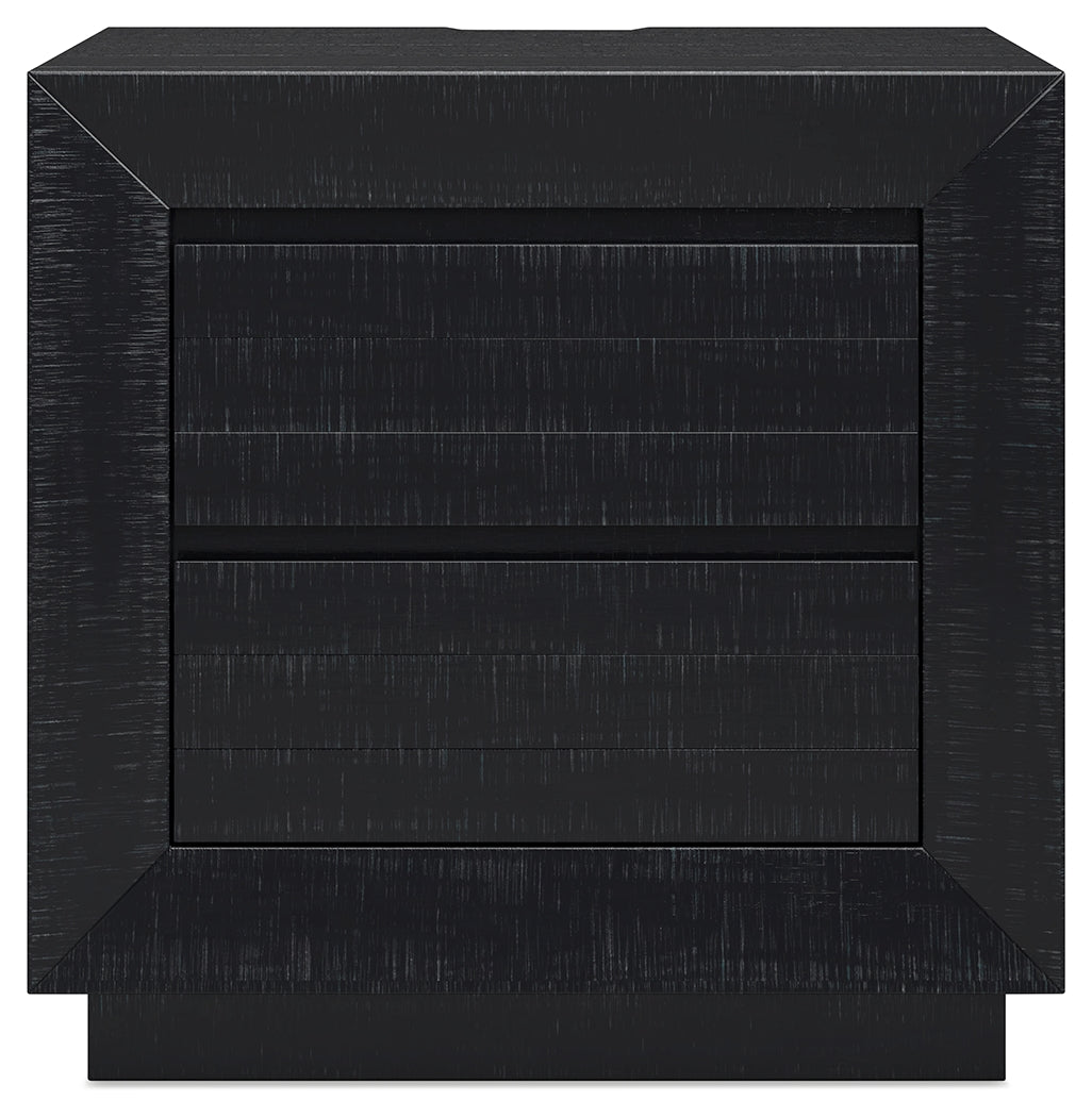 Londer Black Nightstand by Ashley at Eve Furniture