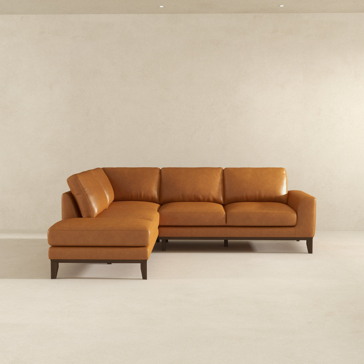 London Leather Sectional Sofa Left Facing by Ashcroft Imports at Eve Furniture