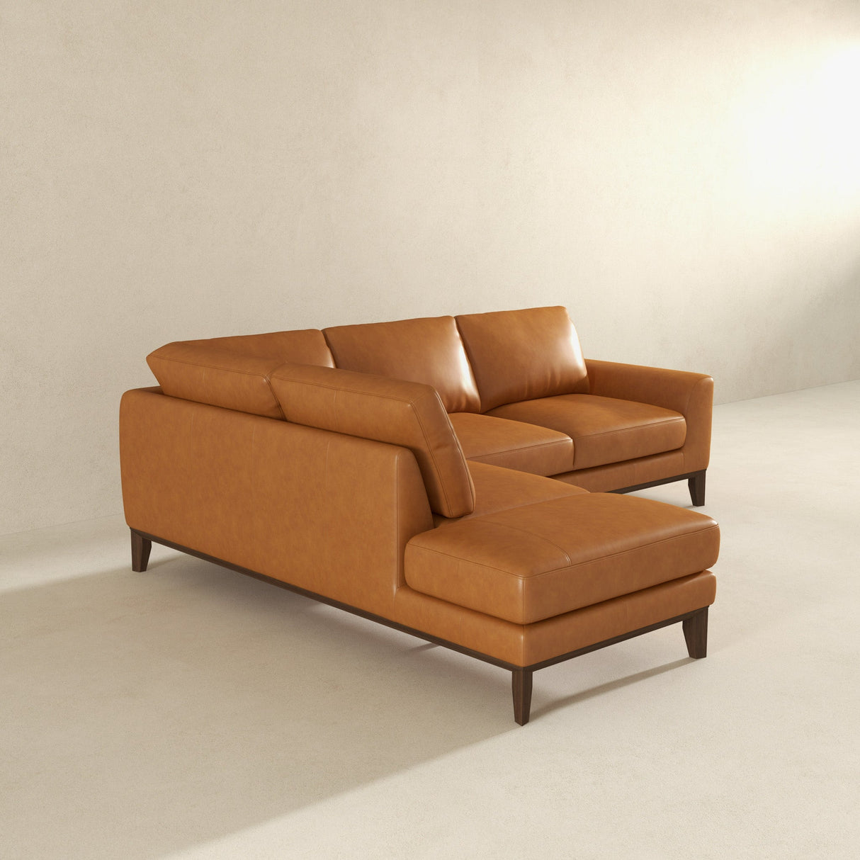 London Leather Sectional Sofa Left Facing by Ashcroft Imports at Eve Furniture