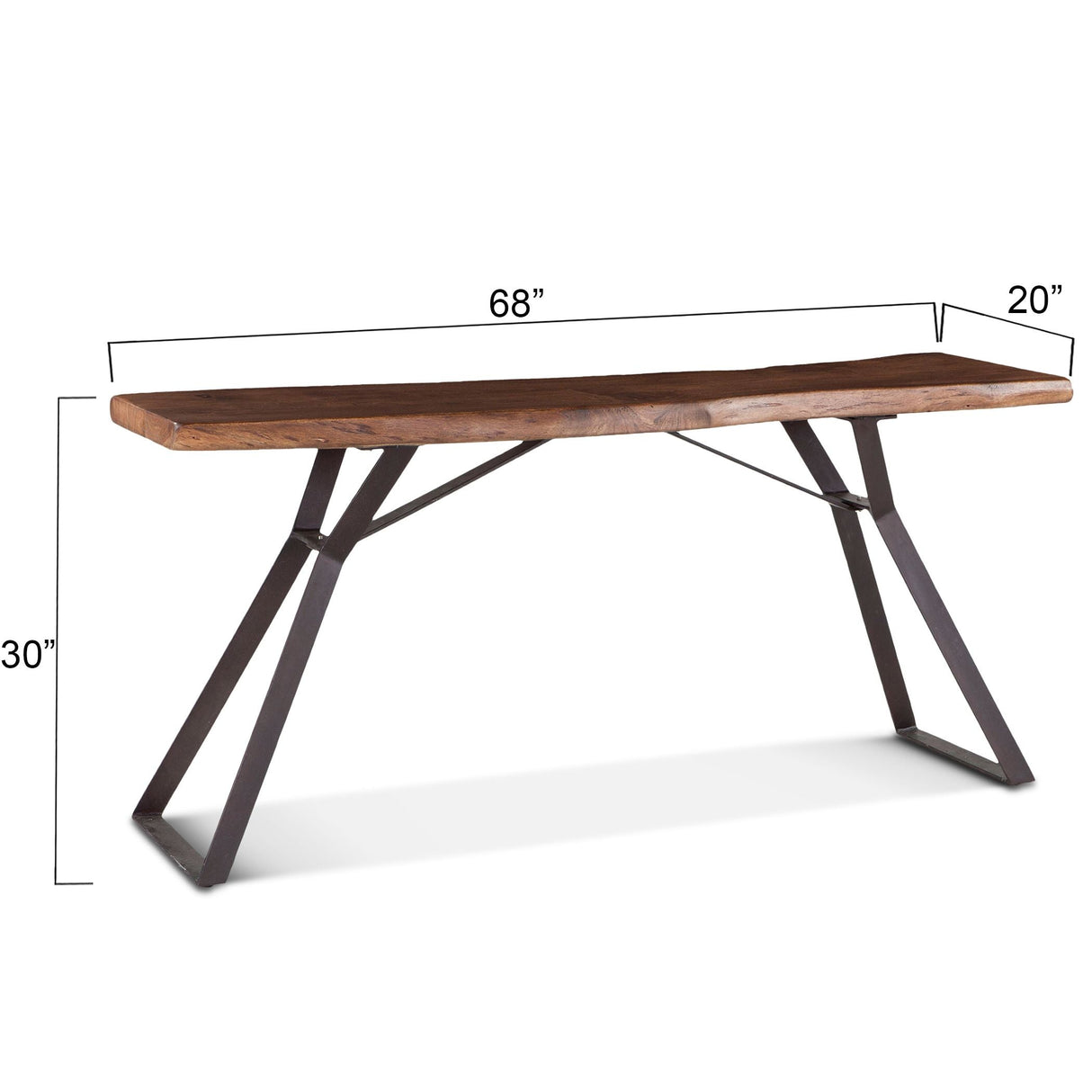 London Loft 68" Console Table in Walnut by Home Trends & Design at Eve Furniture