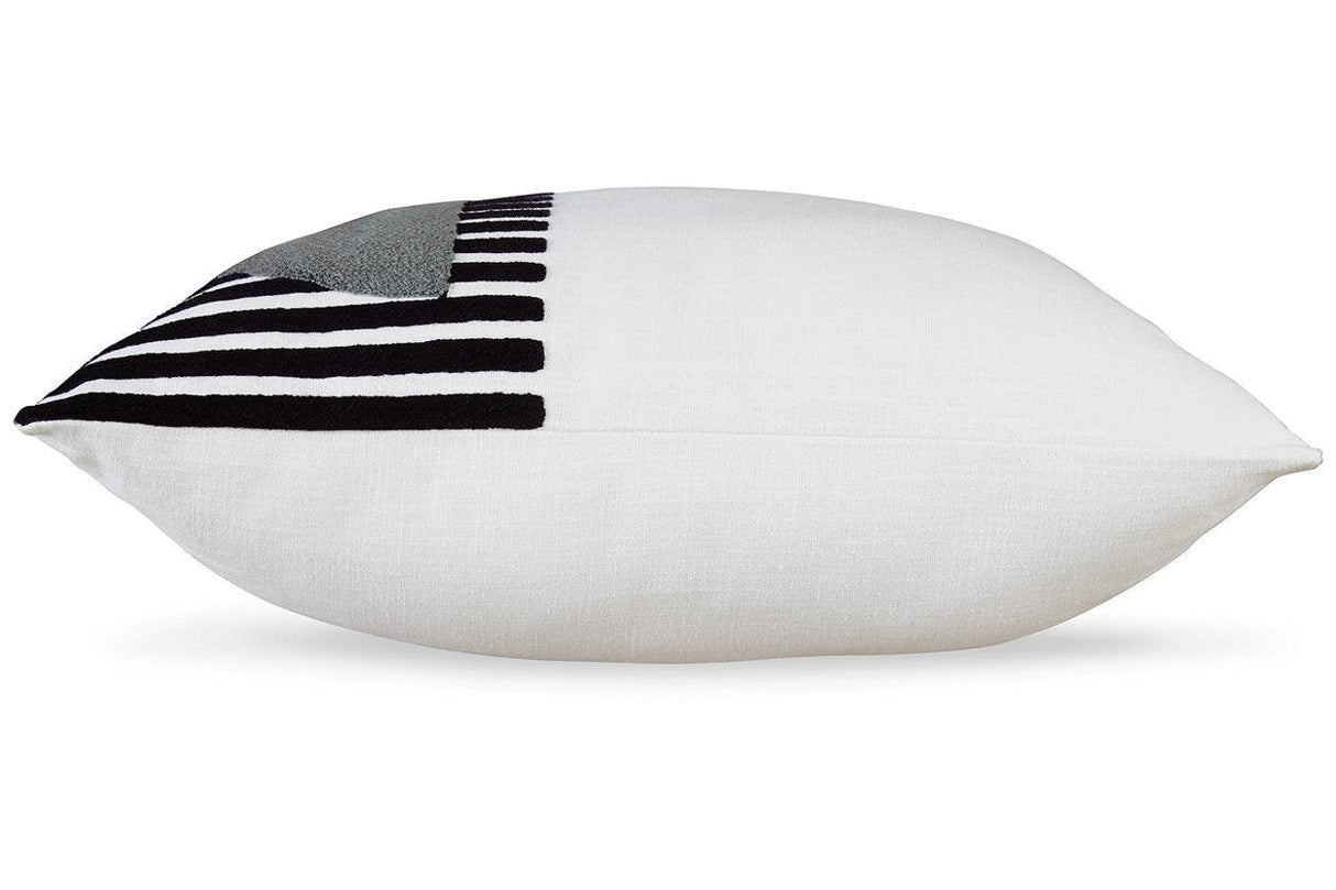 Longsum Black/White/Honey Pillow by Ashley at Eve Furniture