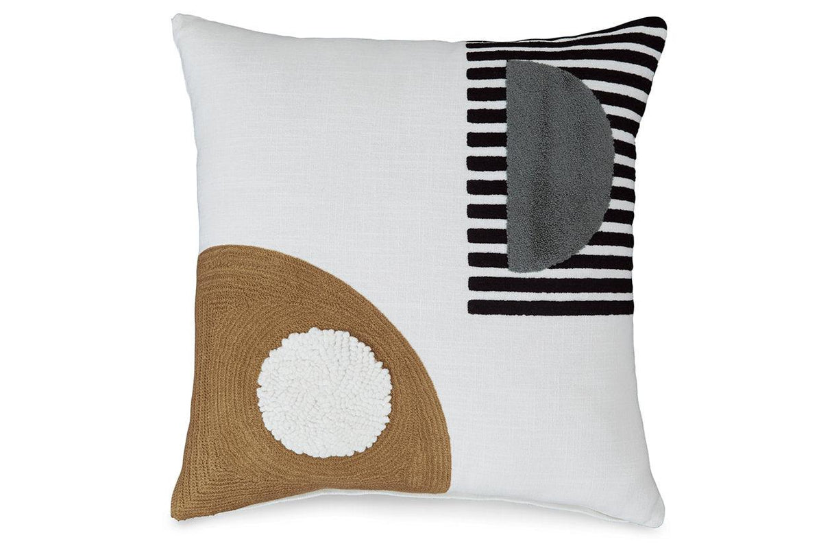 Longsum Black/White/Honey Pillow by Ashley at Eve Furniture