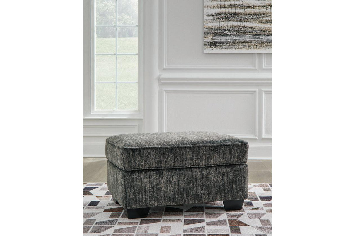 Lonoke Gunmetal Sofa, Loveseat, Oversized Chair and Ottoman by Ashley at Eve Furniture