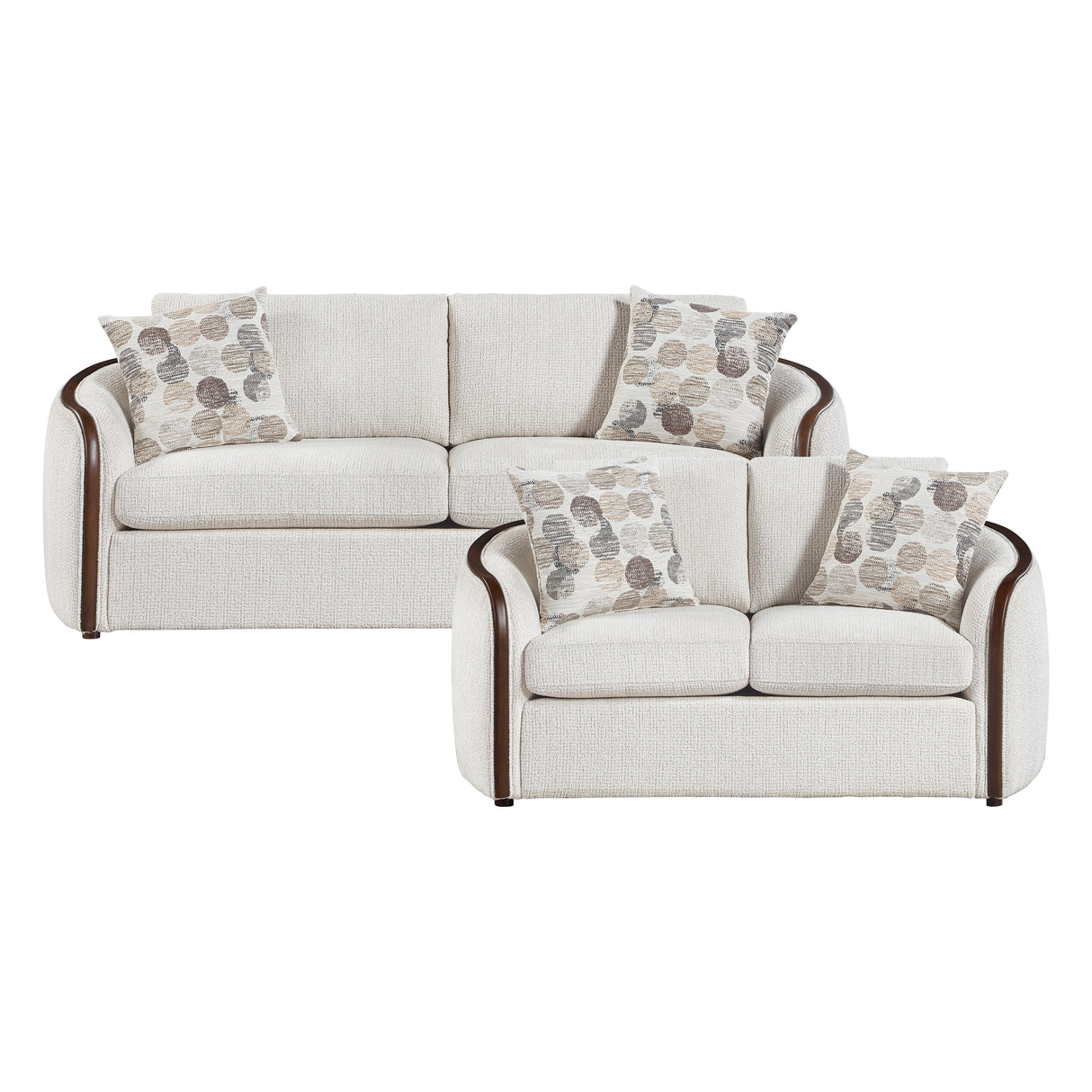 Loom Beige 2-Piece Living Room Set by Homelegance at Eve Furniture