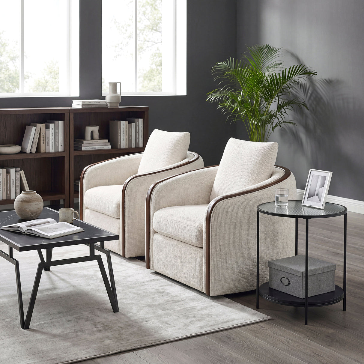 Loom Beige Swivel Chair by Homelegance at Eve Furniture
