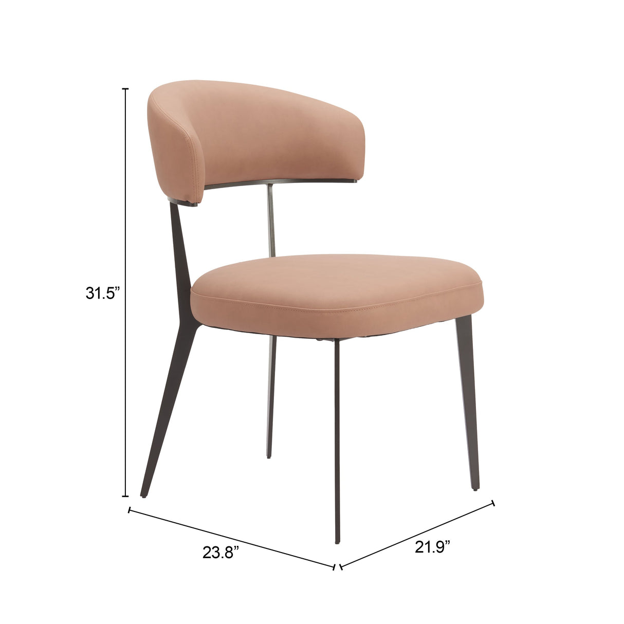 Loom Tan Dining Chair (Set of 2) by Zuomod at Eve Furniture