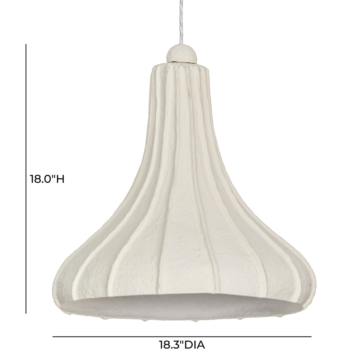 Looma Cotton Mache Pendant Lamp by TOV Furniture at Eve Furniture