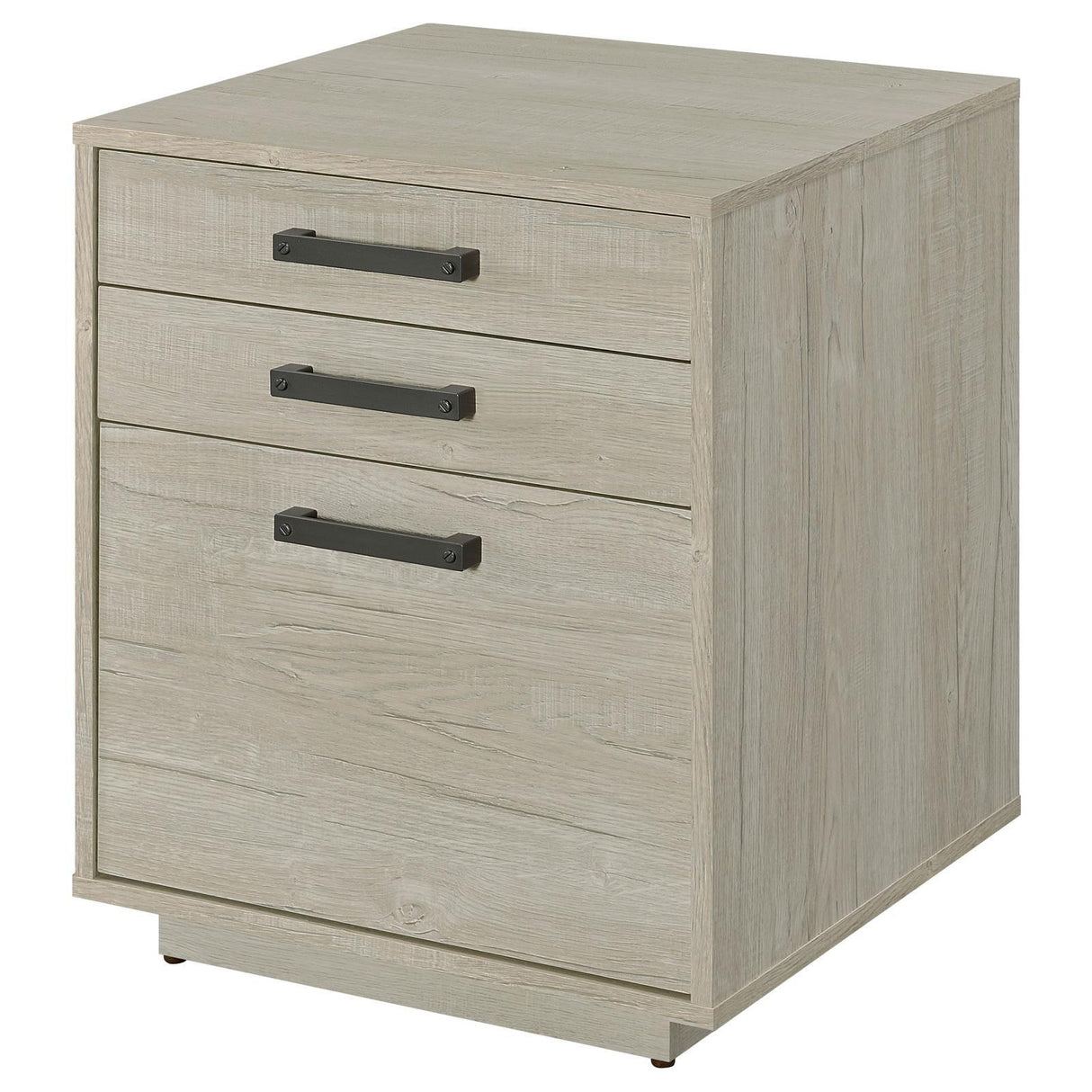 Loomis Whitewashed Gray 3-Drawer Square File Cabinet by Coaster at Eve Furniture