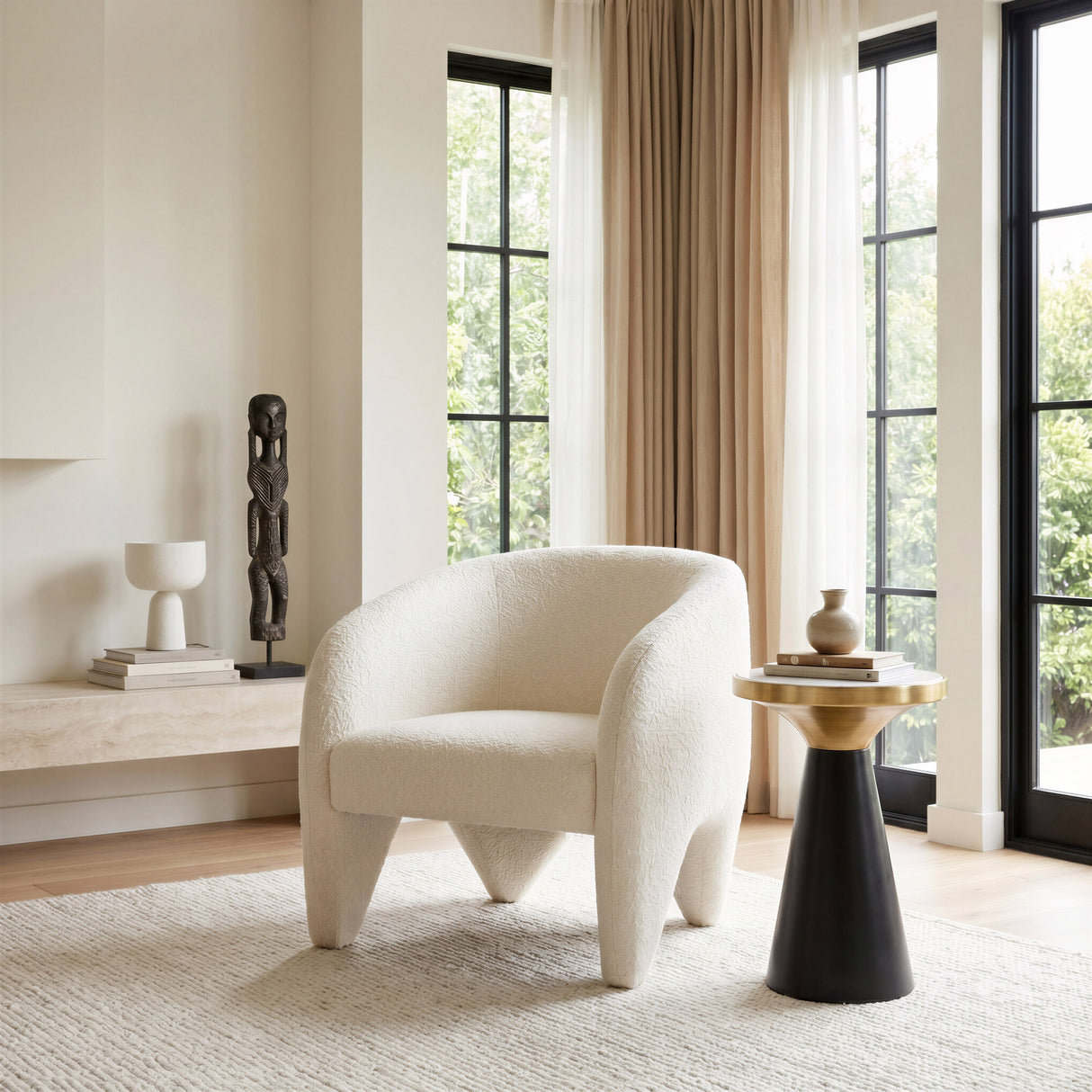 Lopta White Accent Chair by Zuomod at Eve Furniture