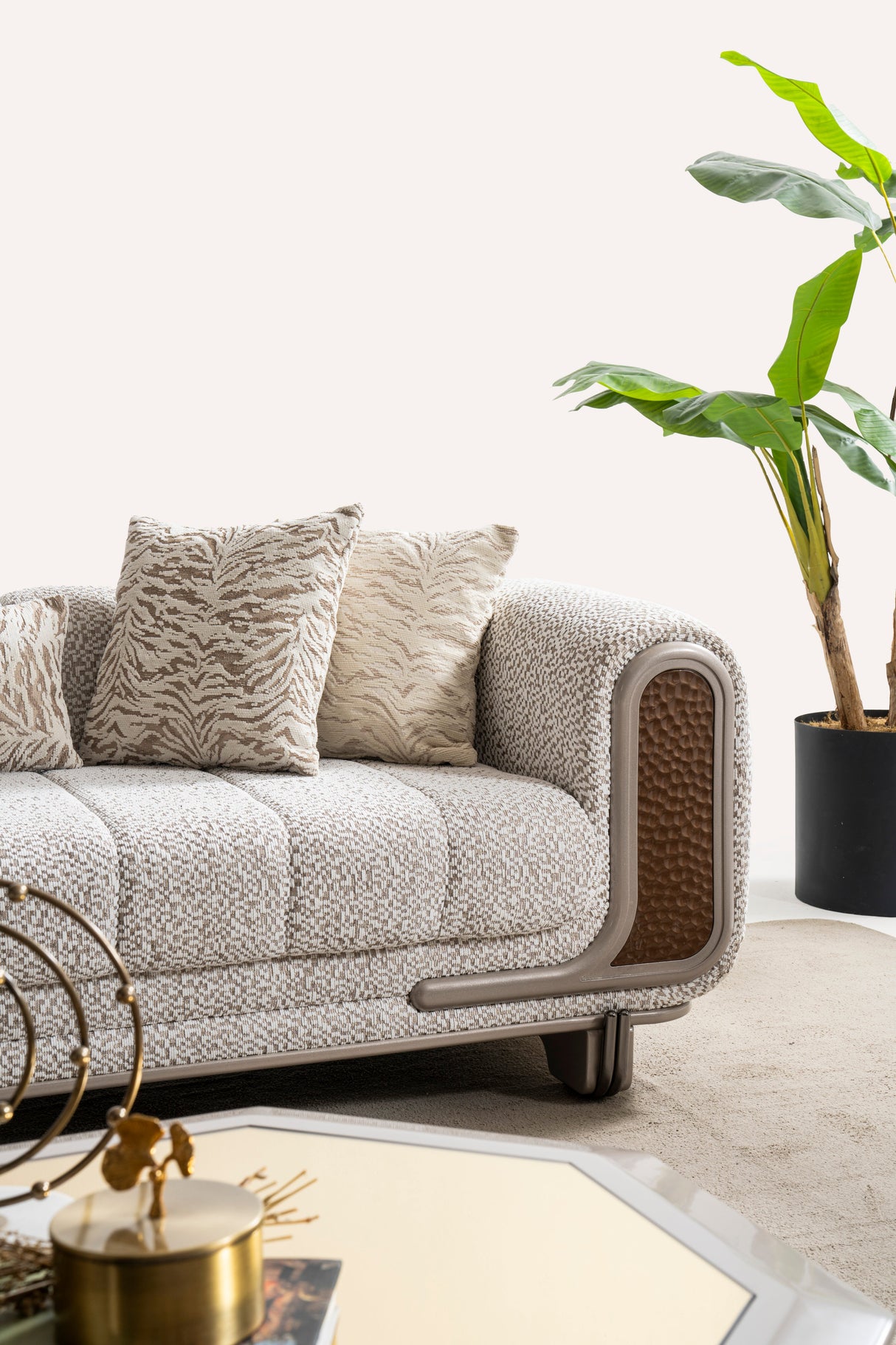 Lora White Living Room Set