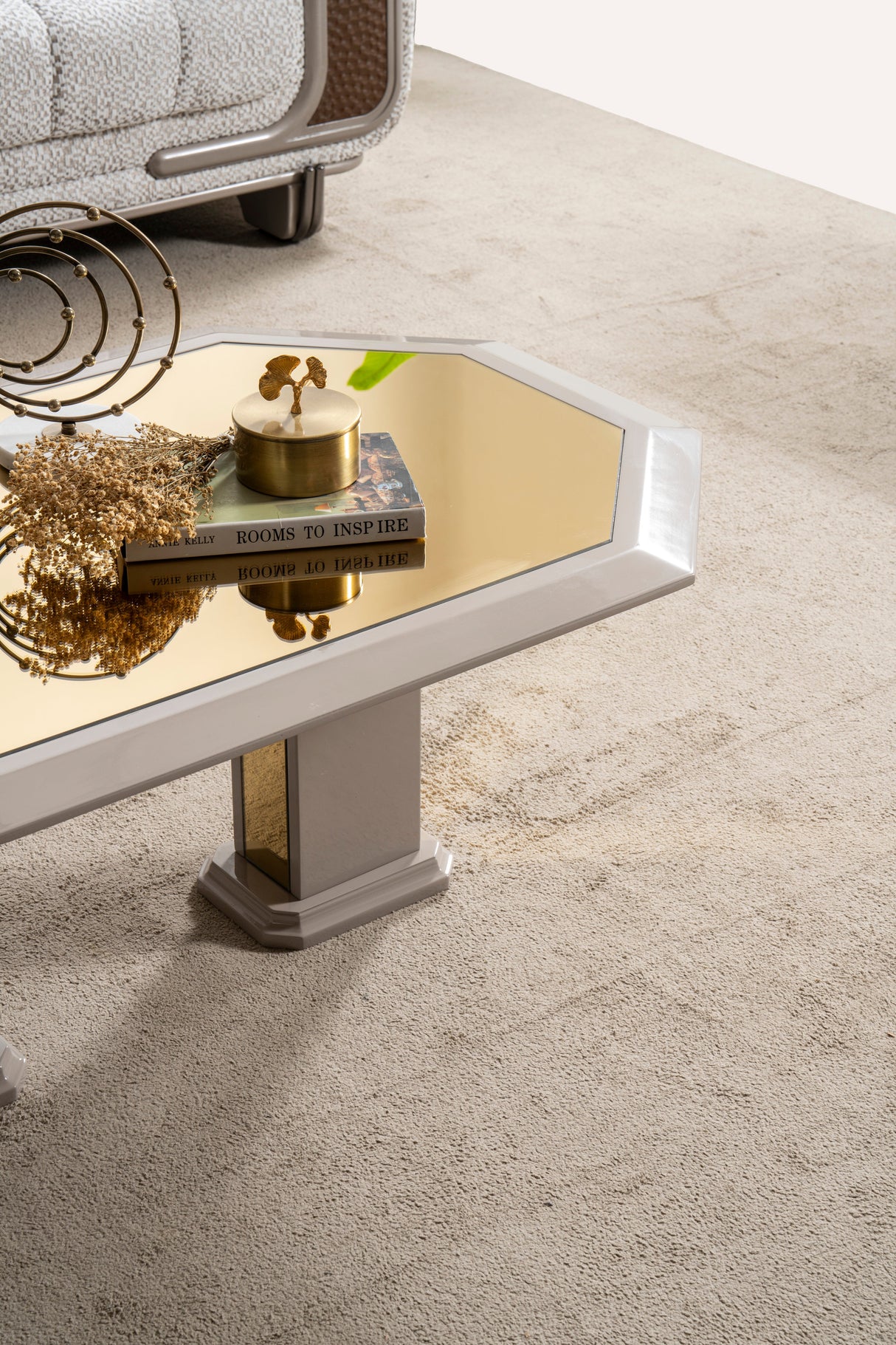 Lora White Living Room Set