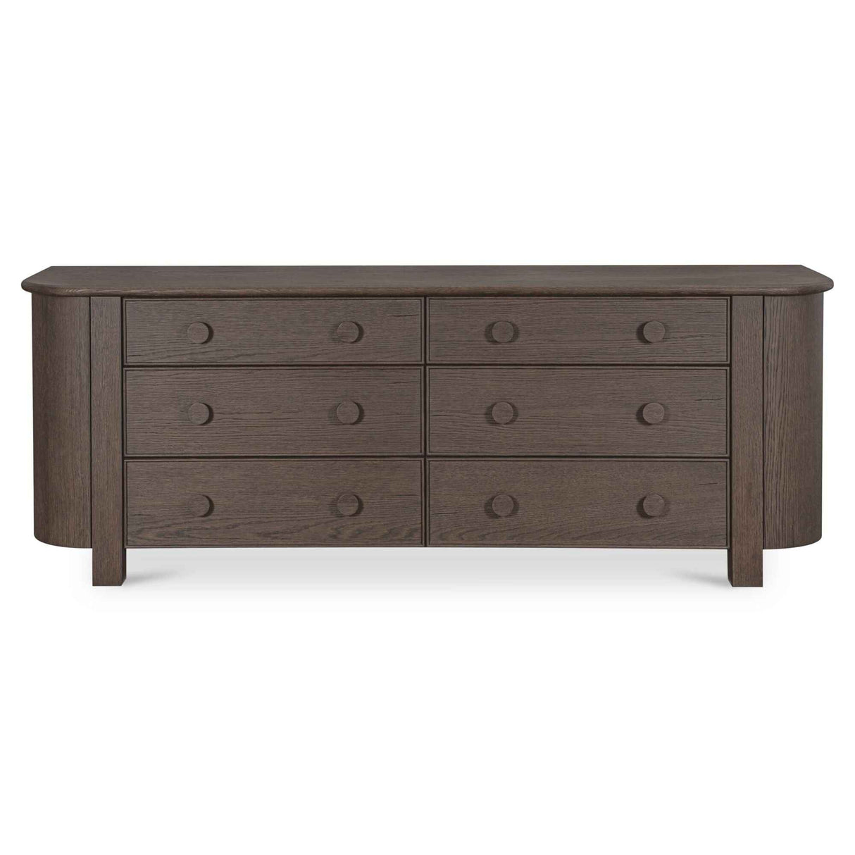 Loren Dark Brown 6 Drawer Dresser by Moe's Home at Eve Furniture