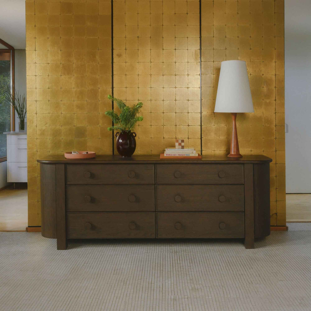 Loren Dark Brown 6 Drawer Dresser by Moe's Home at Eve Furniture