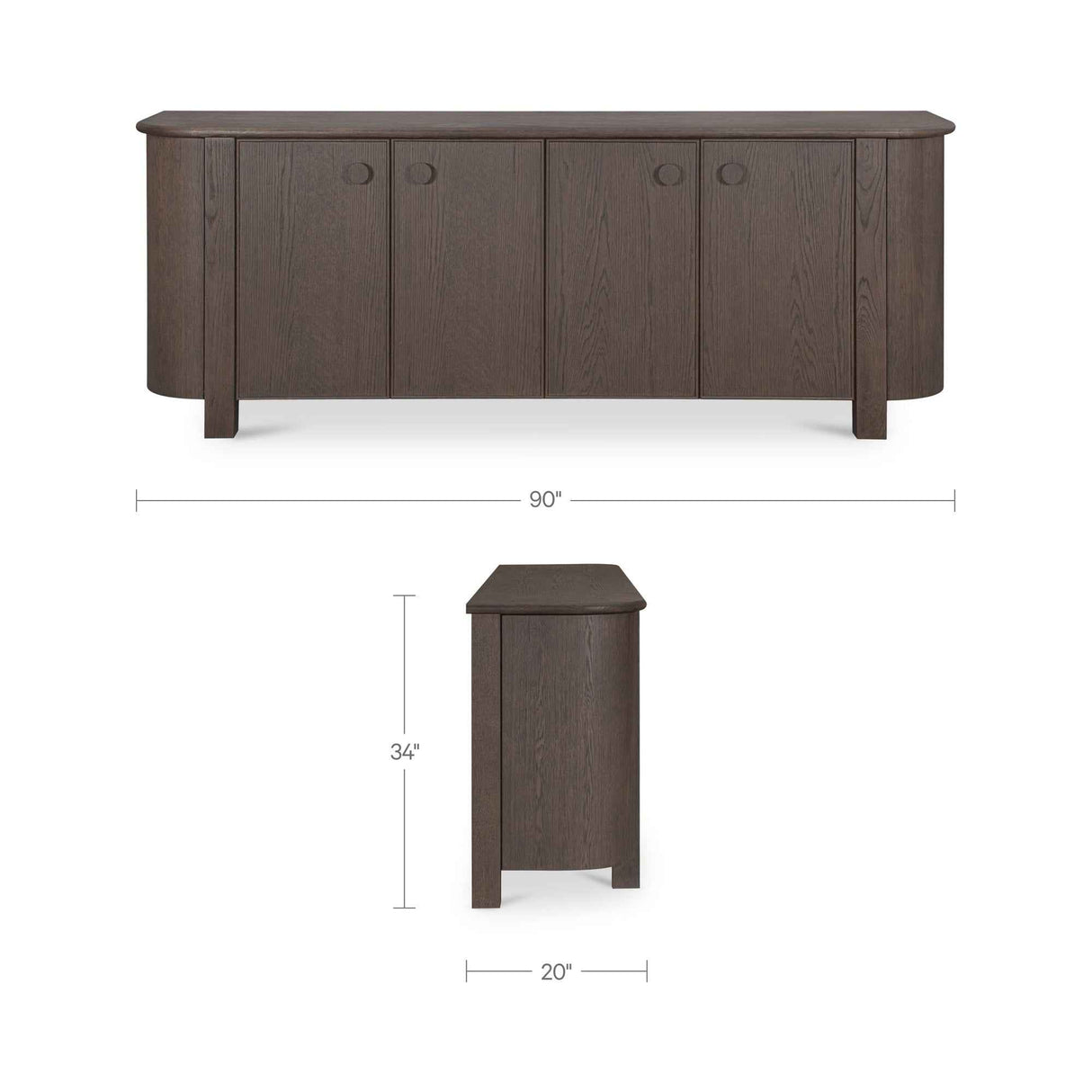 Loren Dark Brown Sideboard