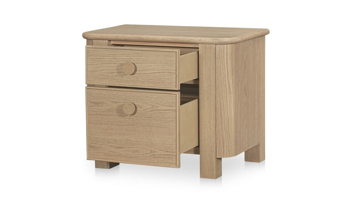 Loren Large Nightstand Natural by Moe's Home at Eve Furniture