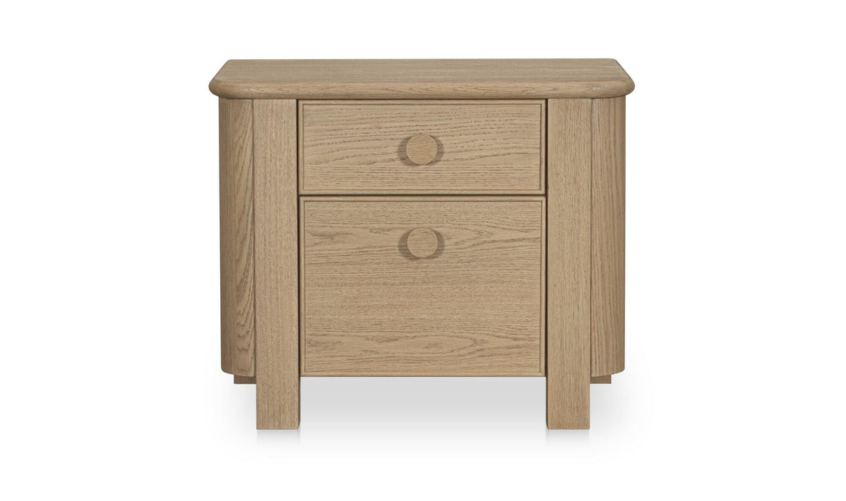 Loren Large Nightstand Natural by Moe's Home at Eve Furniture