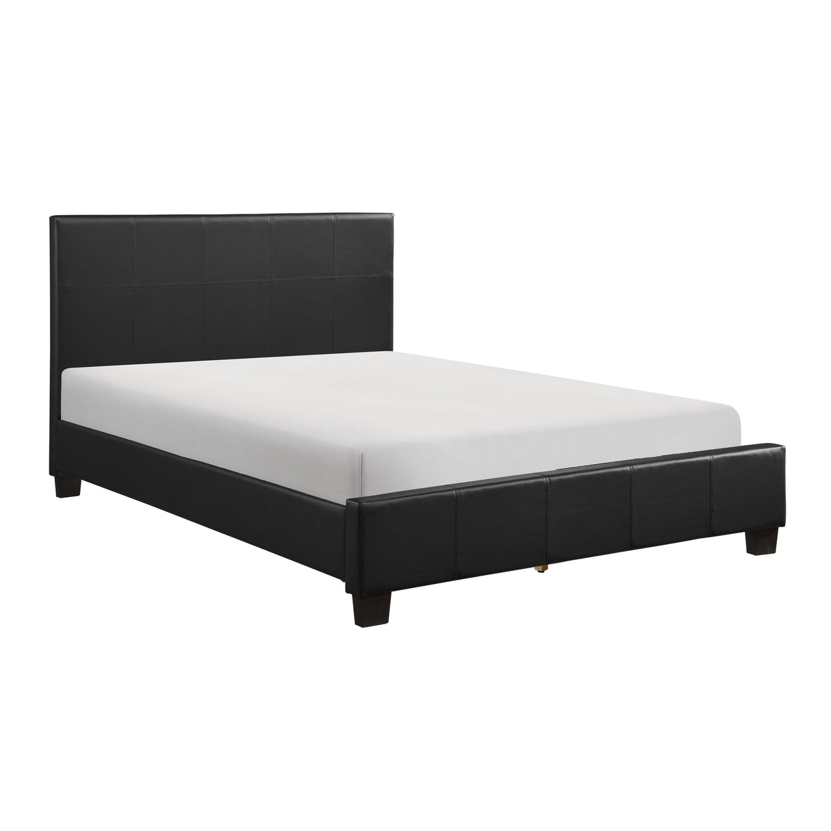 Lorenzi Black California King Upholstered Platform Bed by Homelegance at Eve Furniture