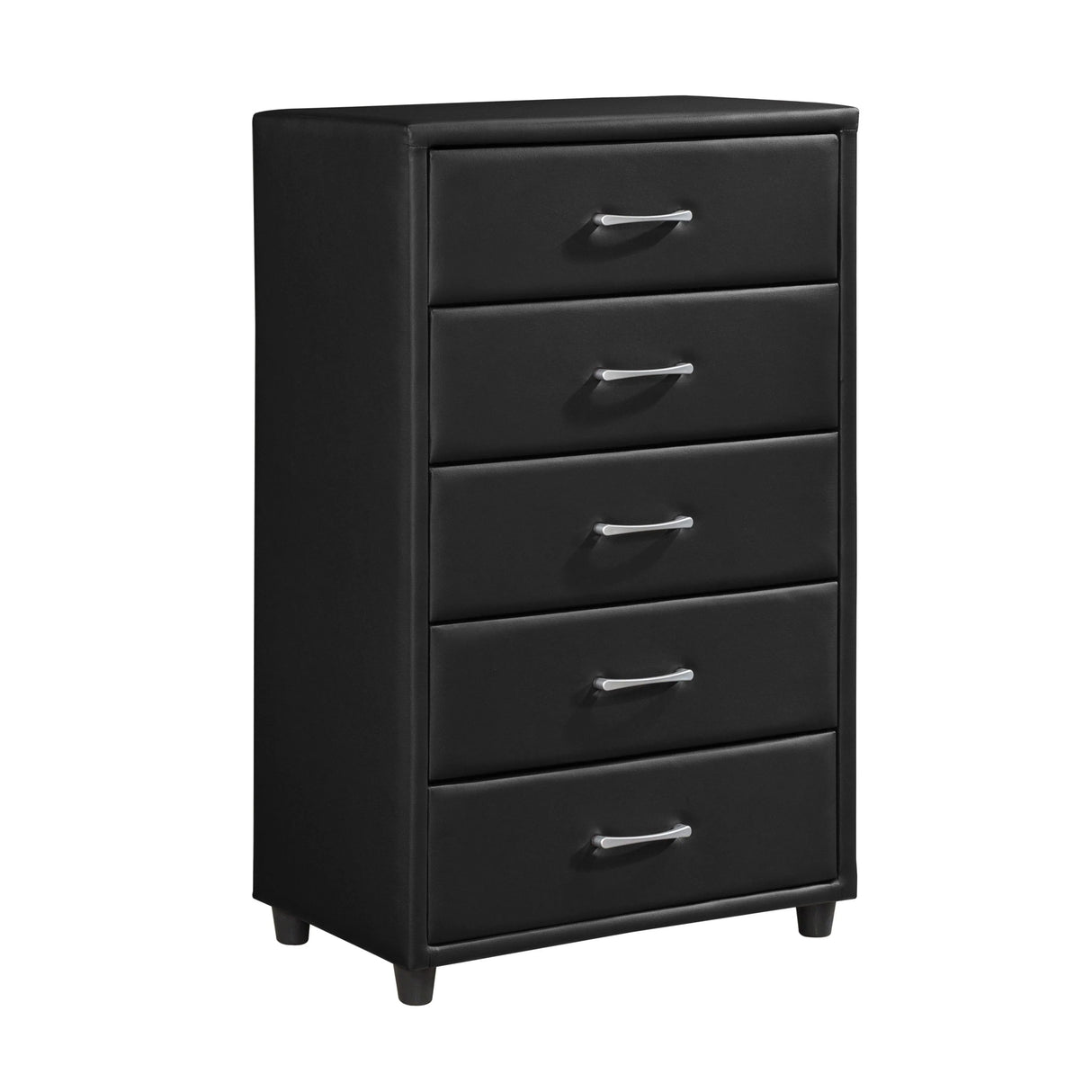 Lorenzi Black Upholstered Platform Bedroom Set by Homelegance at Eve Furniture