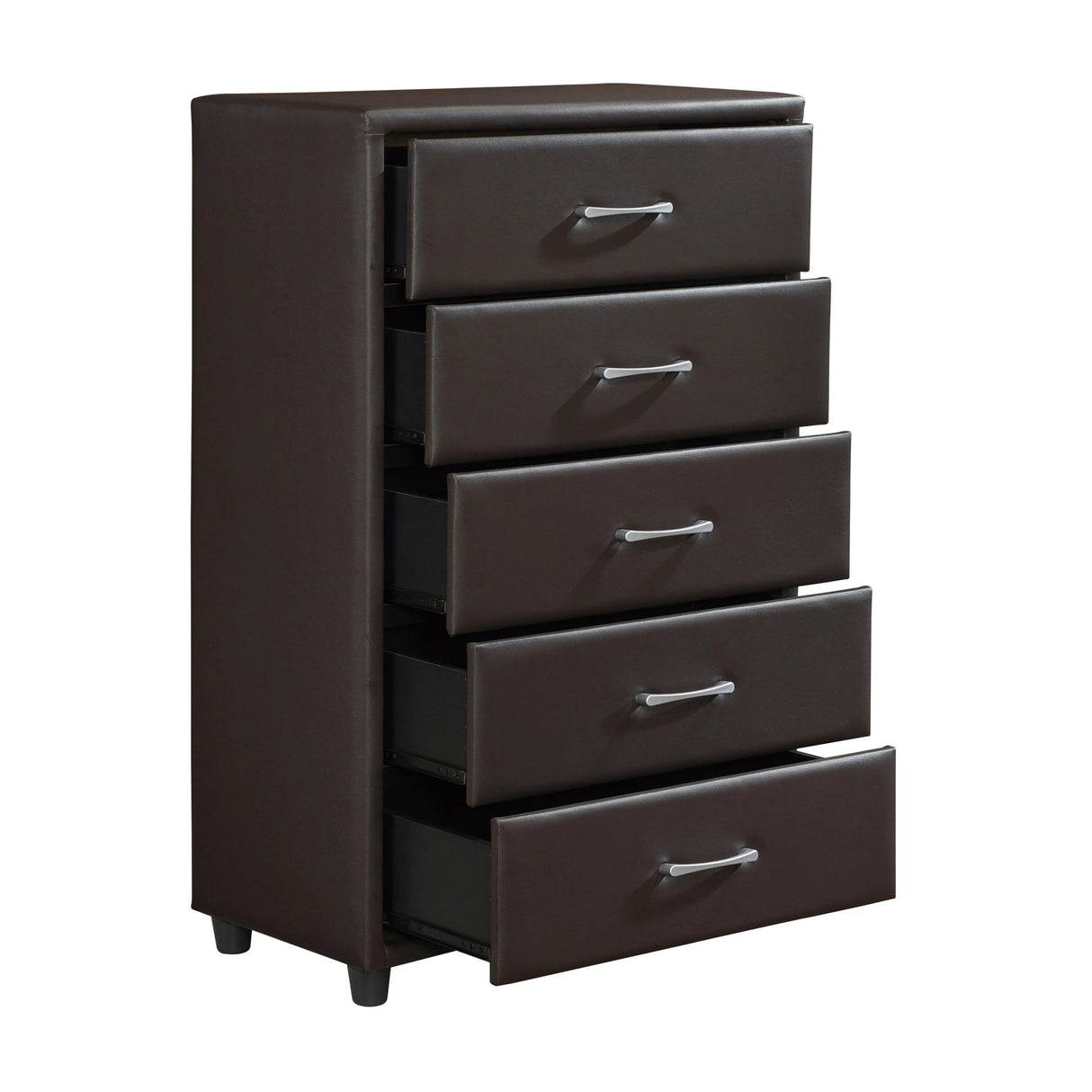 Lorenzi Dark Brown Upholstered Platform Bedroom Set by Homelegance at Eve Furniture
