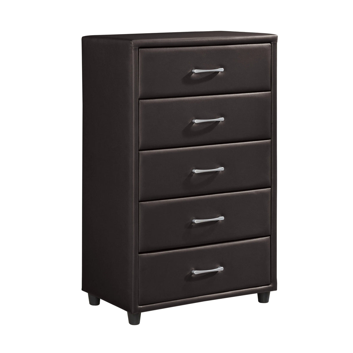 Lorenzi Dark Brown Upholstered Platform Youth Bedroom Set by Homelegance at Eve Furniture