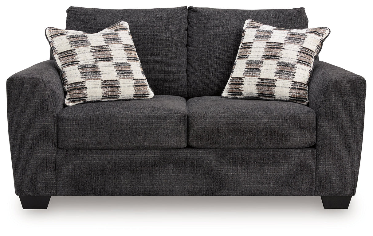 Loreo Ebony Sofa and Loveseat by Ashley at Eve Furniture