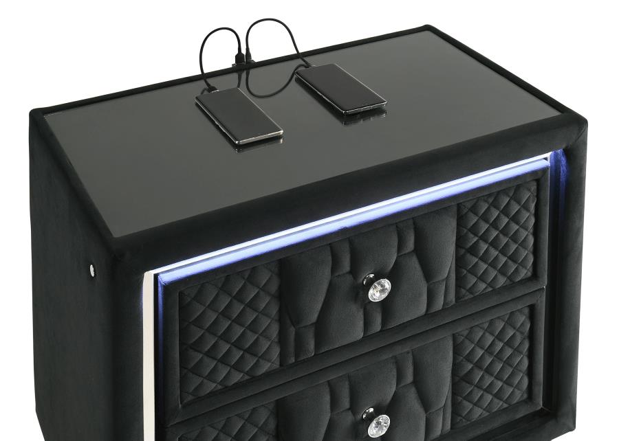 Lorient Black 4-piece Queen Bedroom Set by Coaster at Eve Furniture