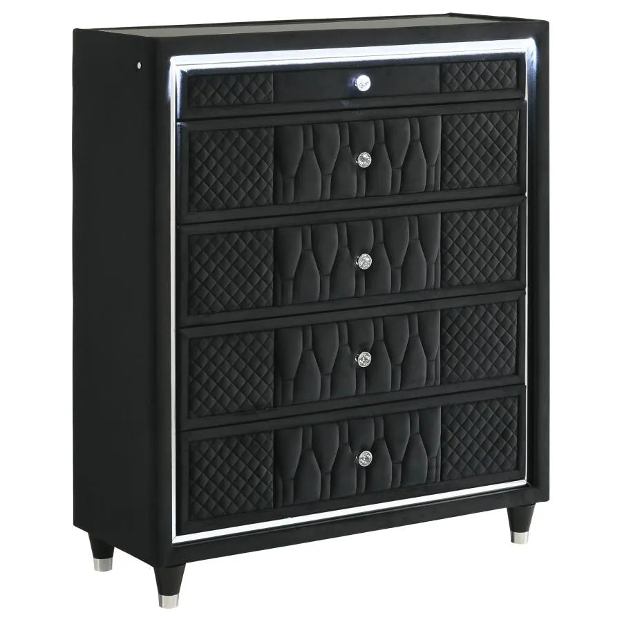 Lorient Black 5-piece Queen Storage Bedroom Set by Coaster at Eve Furniture