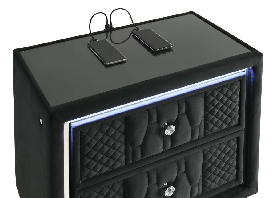 Lorient Black 5-piece Queen Storage Bedroom Set by Coaster at Eve Furniture
