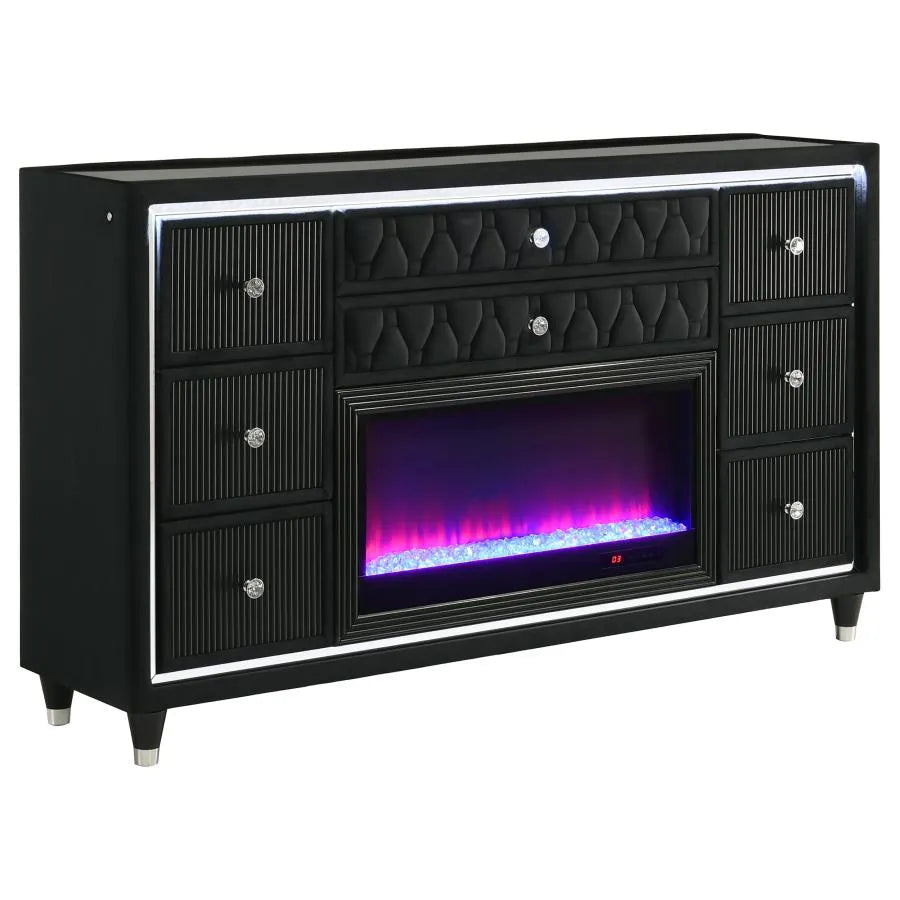 Lorient Black 5-piece Queen Storage Bedroom Set by Coaster at Eve Furniture