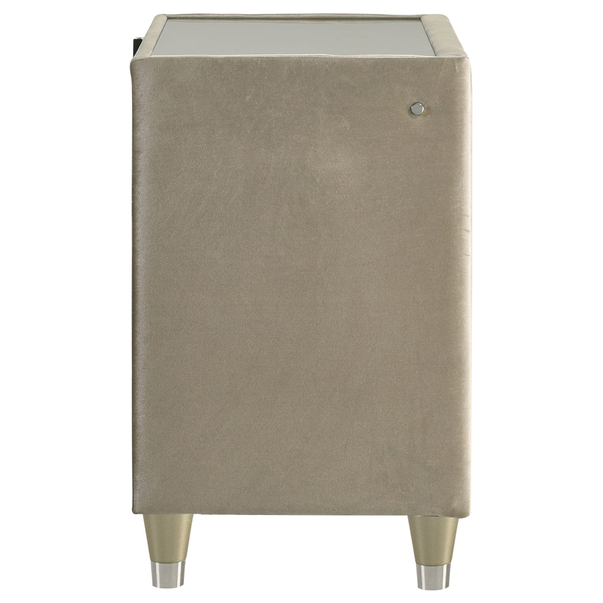 Lorient Ivory/Camel 2-drawer LED Nightstand with USB by Coaster at Eve Furniture