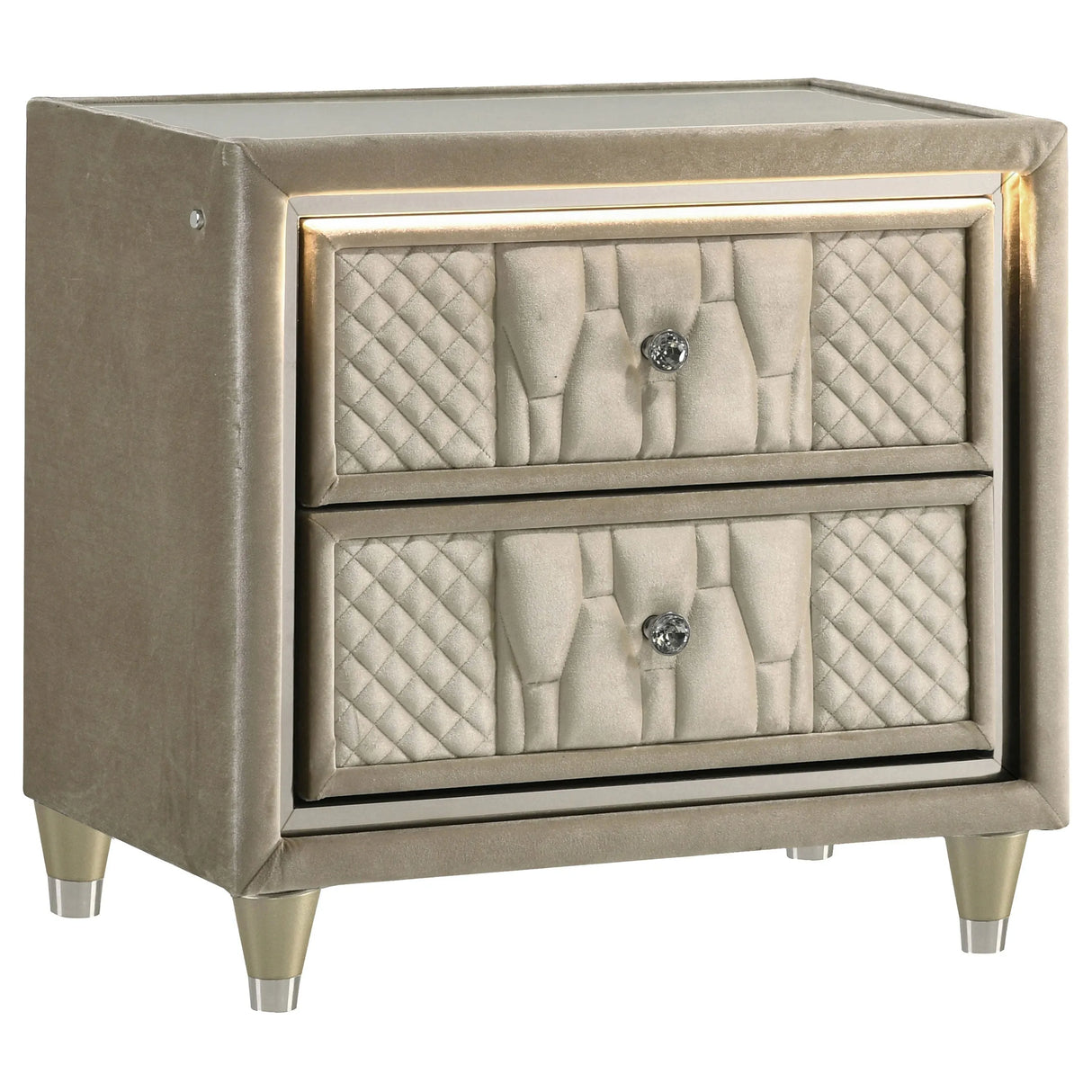 Lorient Ivory/Camel 4-piece Eastern King Bedroom Set by Coaster at Eve Furniture