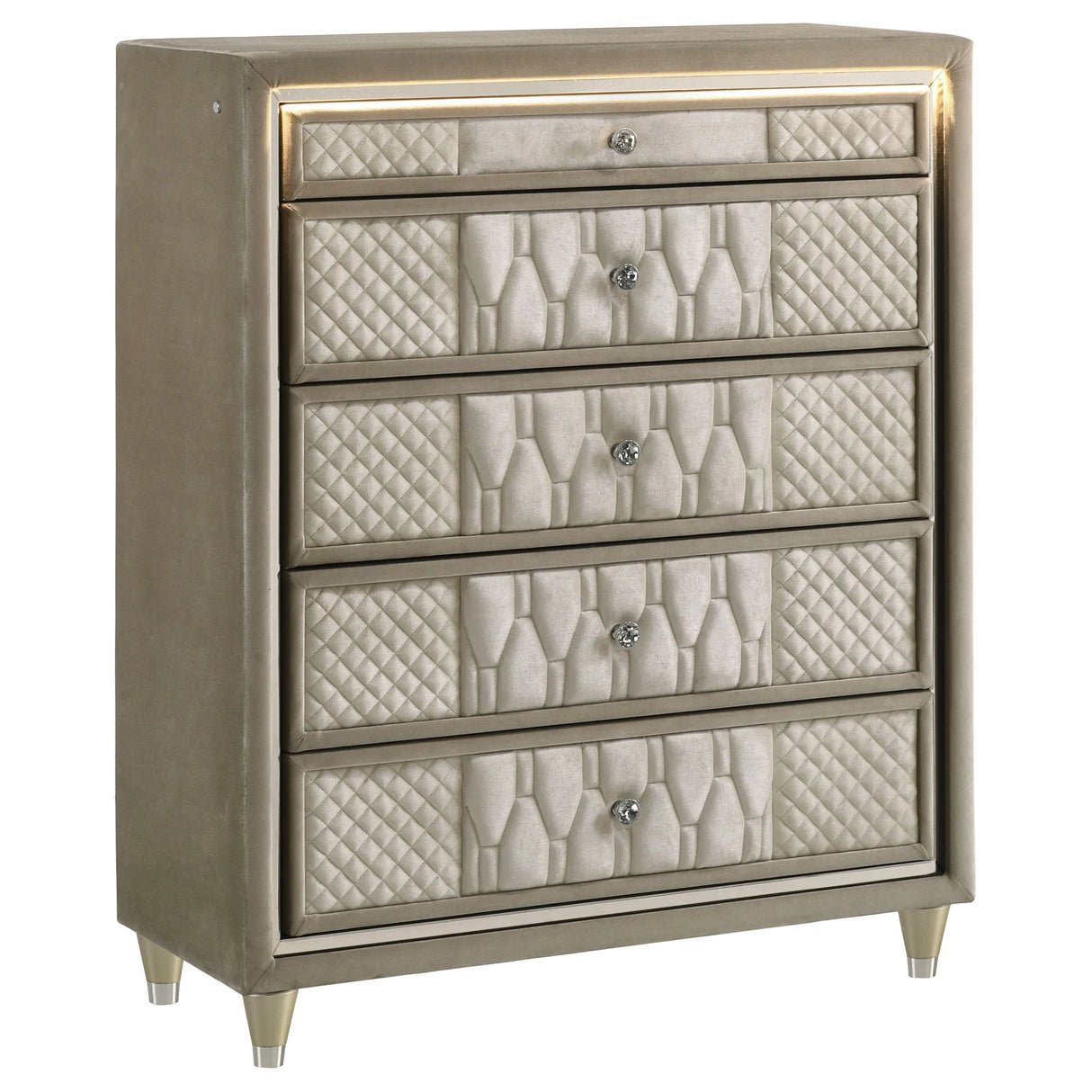 Lorient Ivory/Camel 5-piece Queen Bedroom Set by Coaster at Eve Furniture