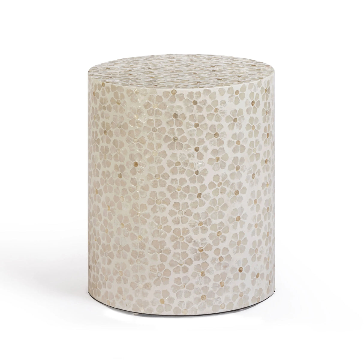 Lorna Capiz Shell Accent Stool by TOV Furniture at Eve Furniture