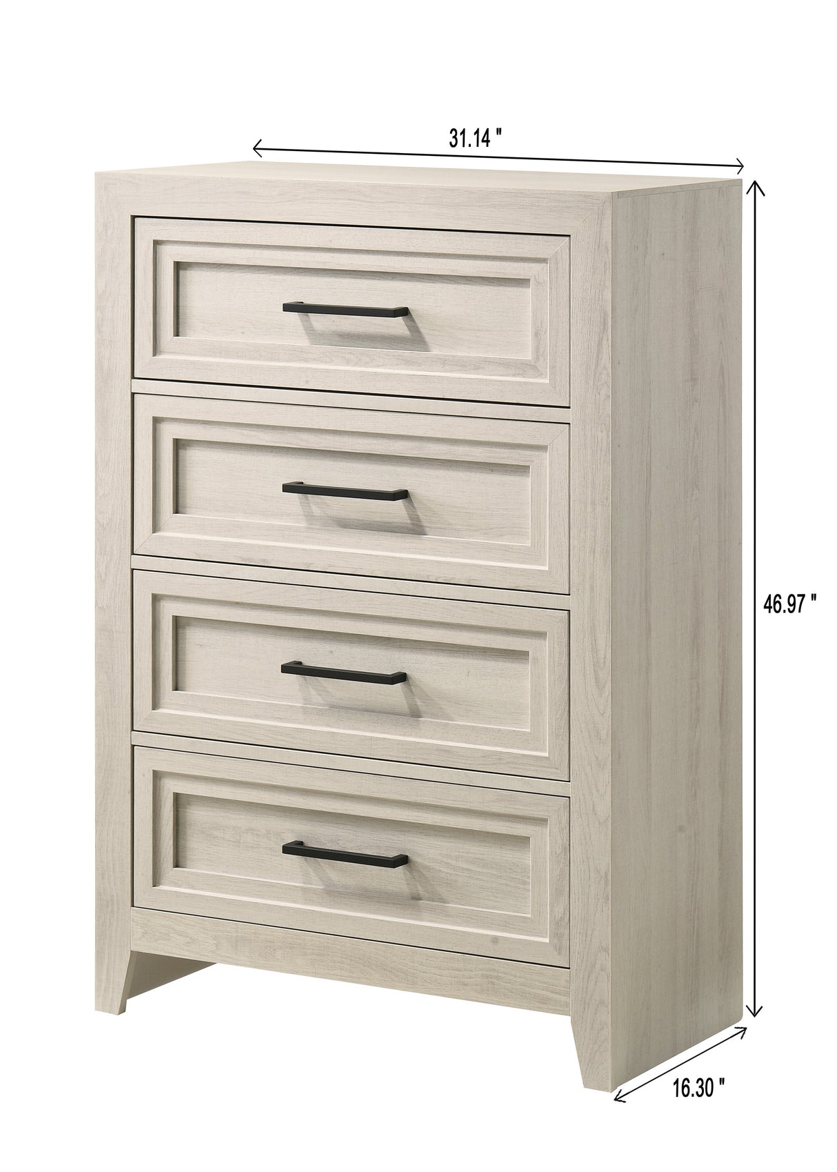 Lorraine Antique White Chest by Crown Mark at Eve Furniture