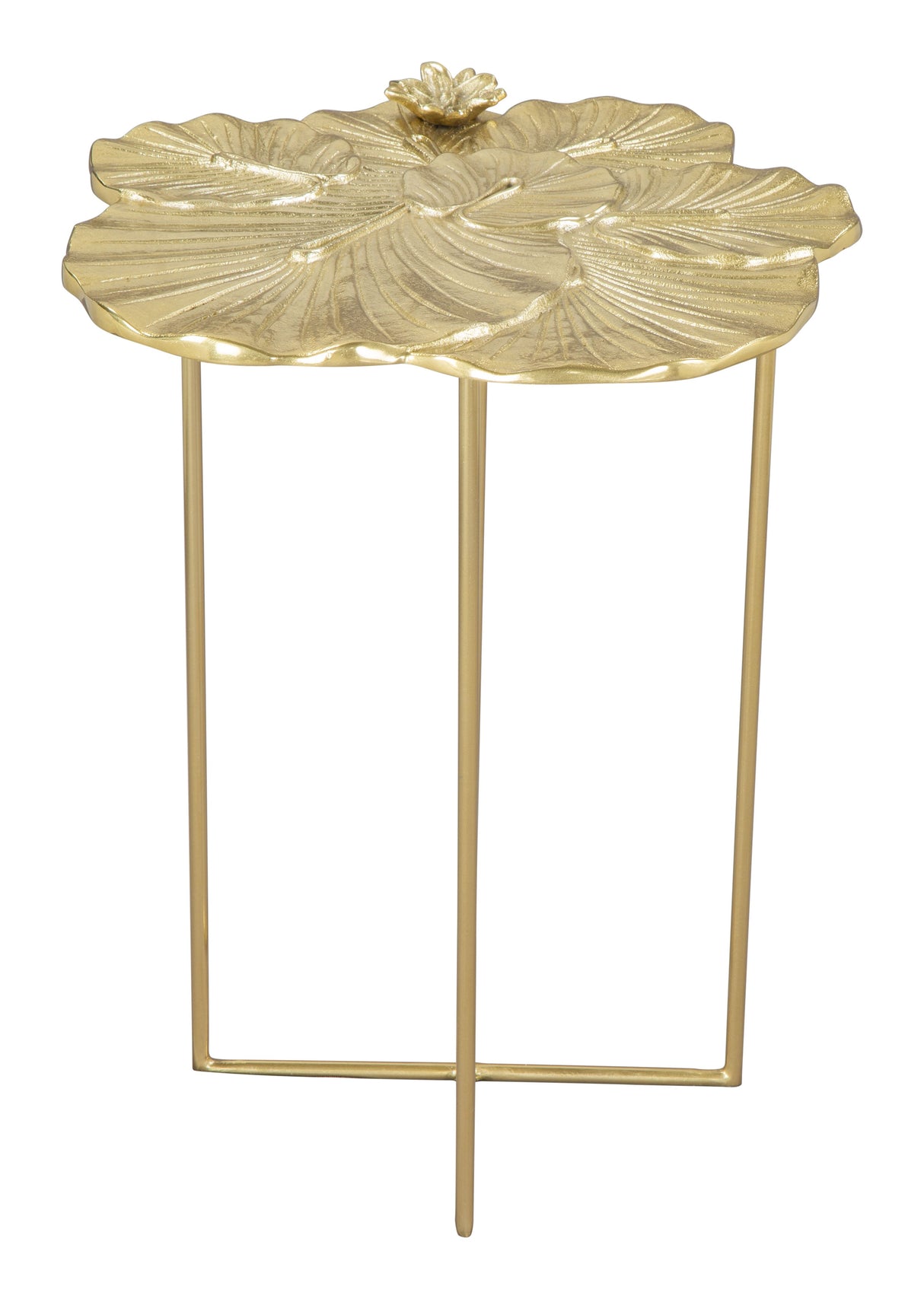 Lotus Gold Side Table by Zuomod at Eve Furniture