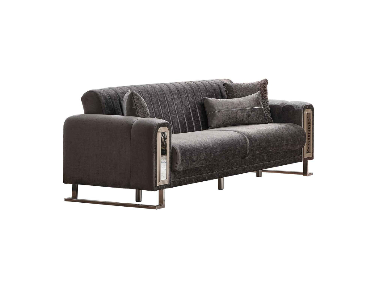 Lotus Grey Convertible Sofa by Furnia at Eve Furniture