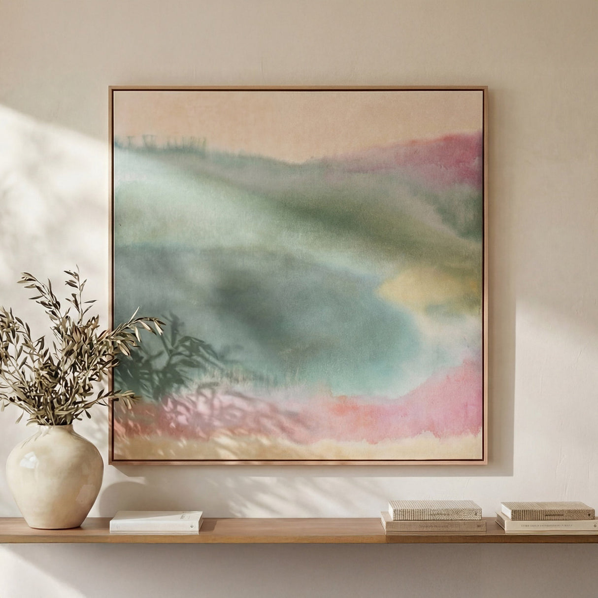 Lotus Multicolor Framed Painting by MOES at Eve Furniture
