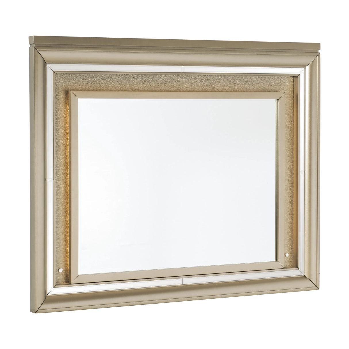 Loudon Champagne Metallic Mirror (Mirror Only) with LED Lighting by Homelegance at Eve Furniture