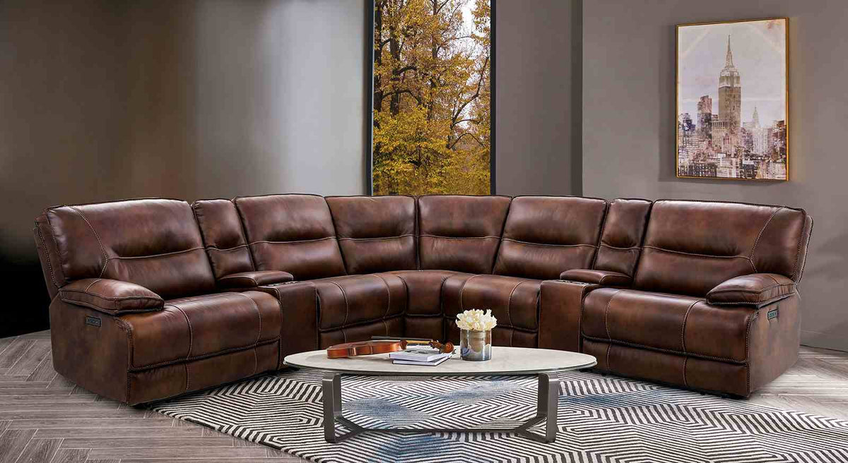 Louella Brown Power Sectional by Furniture of America at Eve Furniture