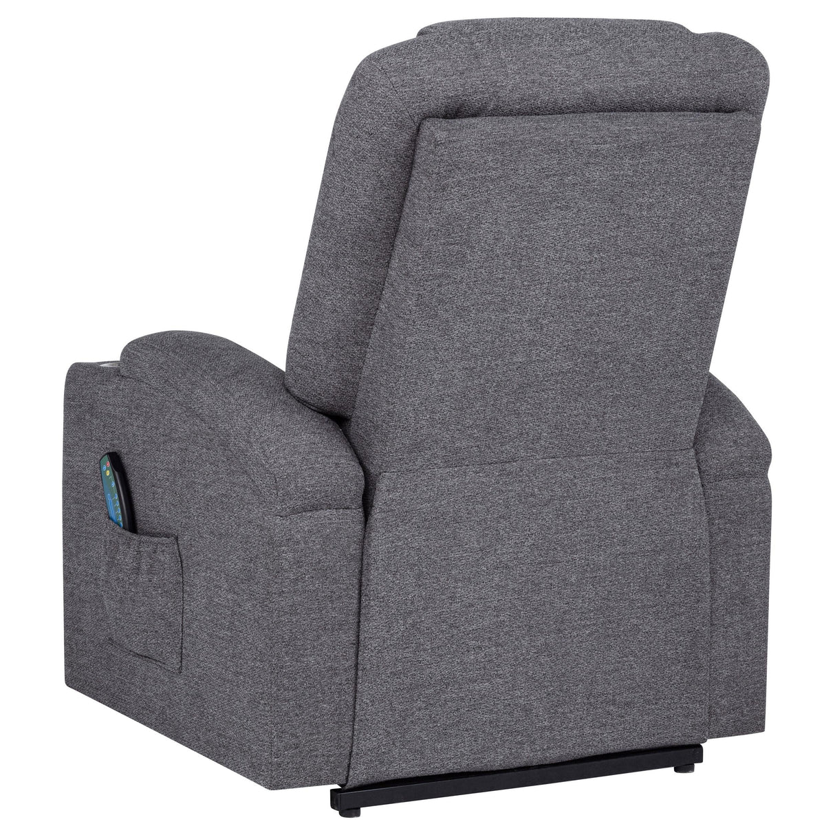 Louie Gray Chenille Upholstered Power Lift Massage Chair by Coaster at Eve Furniture