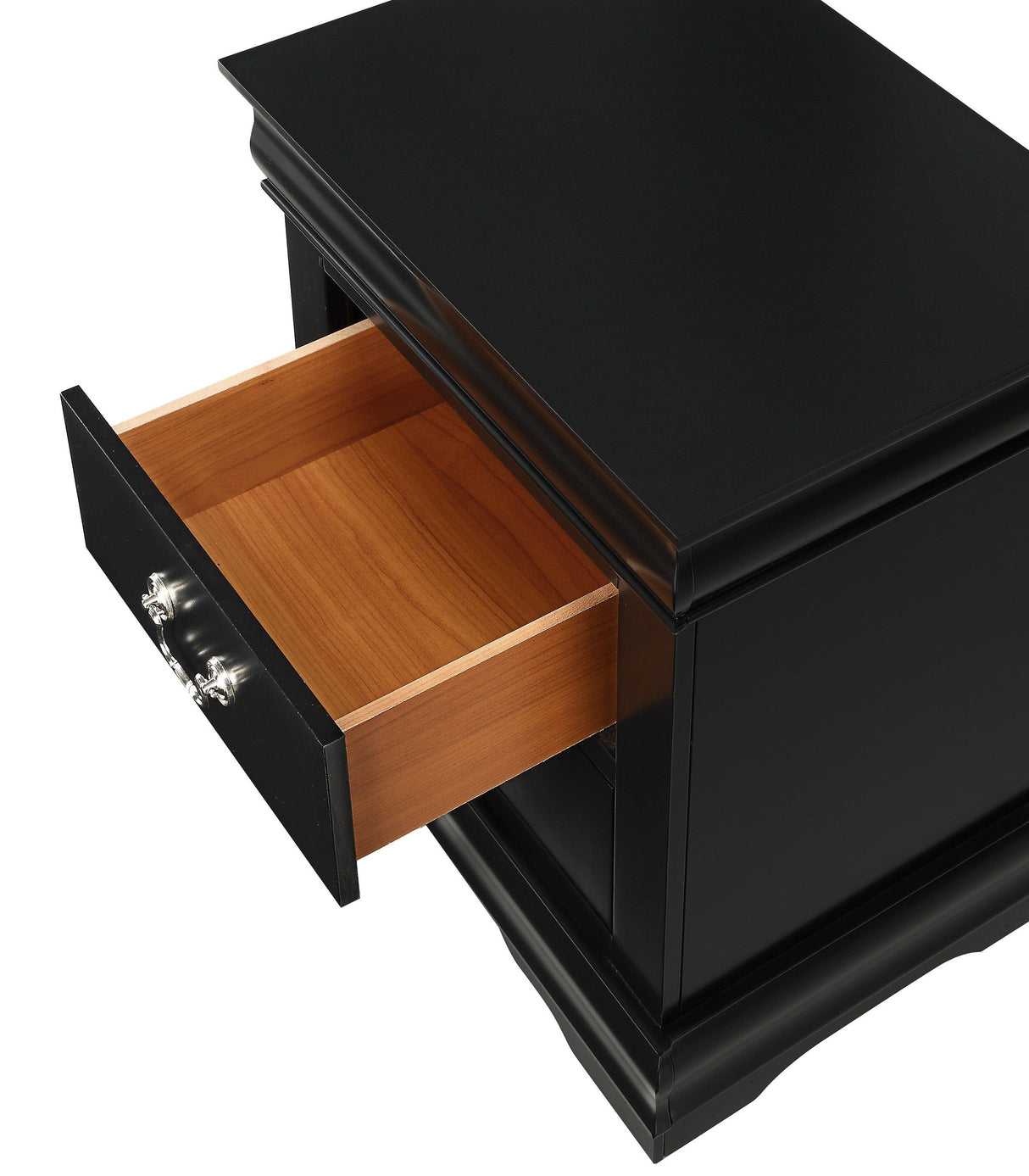 Louis Philip Black Nightstand by Crown Mark at Eve Furniture