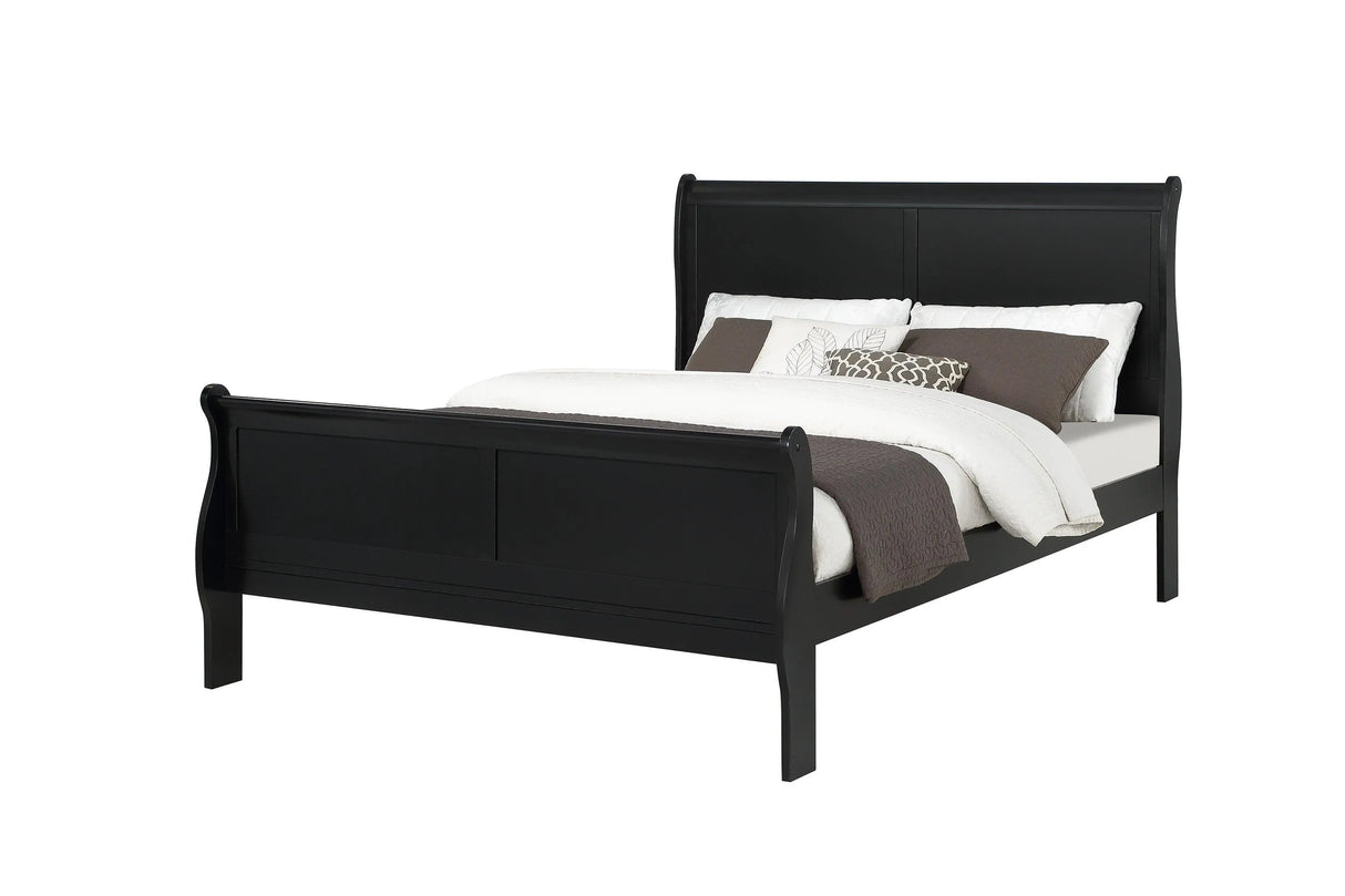 Louis Philip Black Sleigh Youth Bedroom Set by Crown Mark at Eve Furniture