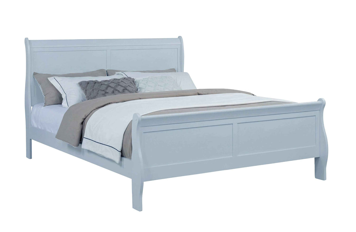 Louis Philip Blue Sleigh Bedroom Set by Crown Mark at Eve Furniture