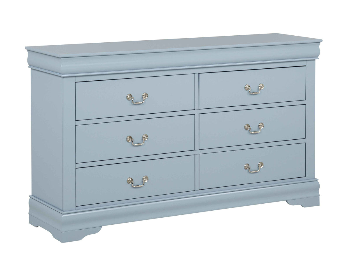 Louis Philip Blue Sleigh Bedroom Set by Crown Mark at Eve Furniture