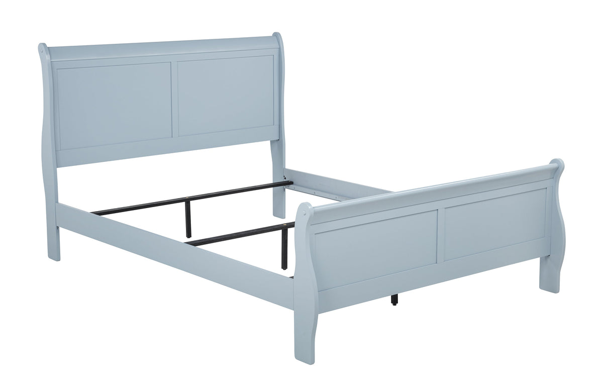 Louis Philip Blue Sleigh Youth Bedroom Set by Crown Mark at Eve Furniture