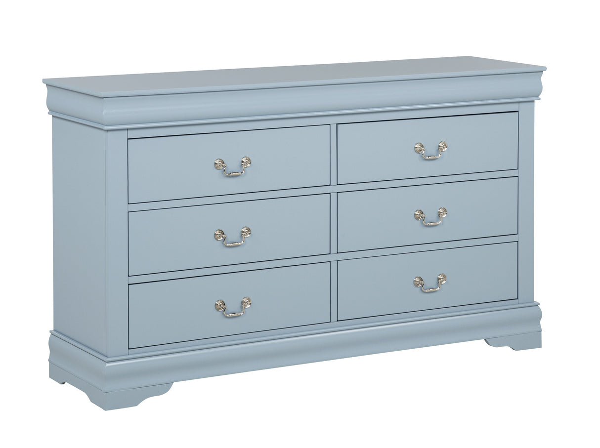 Louis Philip Blue Sleigh Youth Bedroom Set