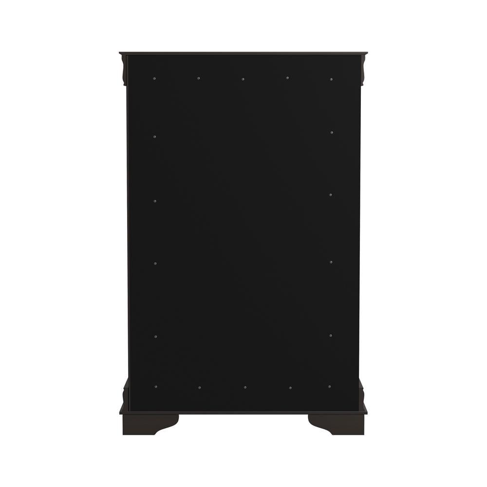 Louis Philippe Cappuccino 5-Drawer Chest with Silver Bails by Coaster at Eve Furniture