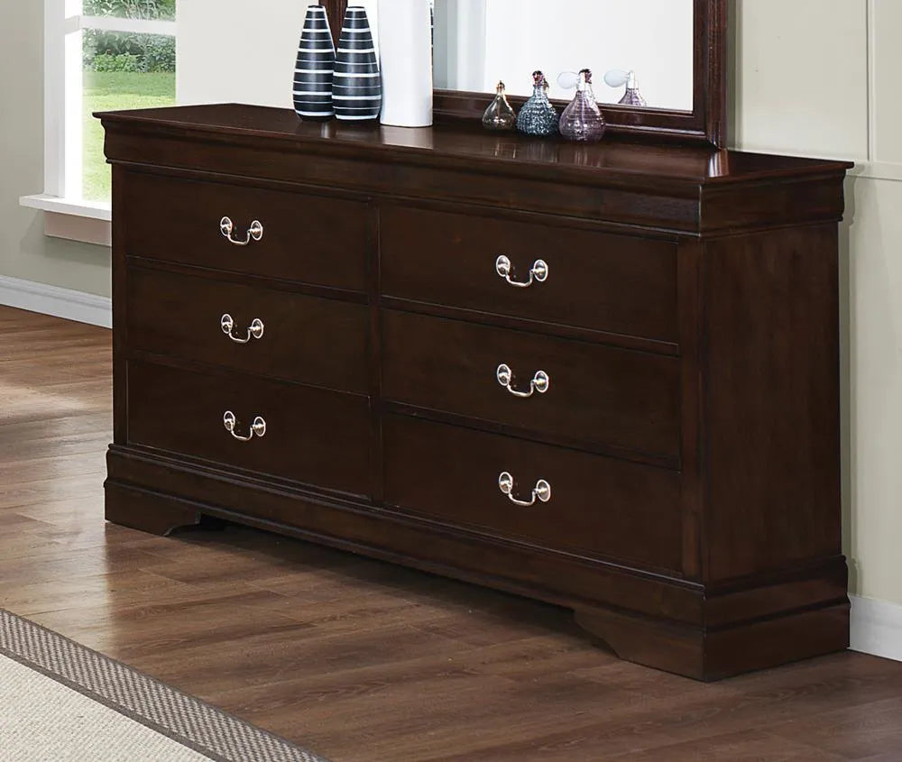 Louis Philippe Cappuccino 6-Drawer Dresser by Coaster at Eve Furniture