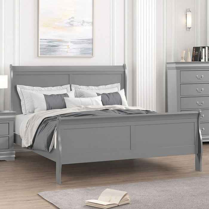 Louis Philippe Gray 5-Piece Queen Bedroom Set by Furniture of America at Eve Furniture